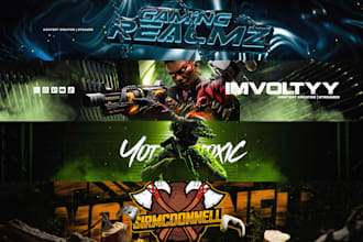 design proffessional gaming youtube twitch esport banners