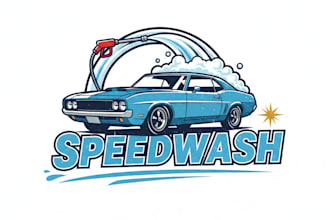 design a professional car wash logo for your business