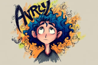 design doodle art, doodle illustration, cartoon character