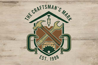 design a professional carpenter logo for your woodworking business