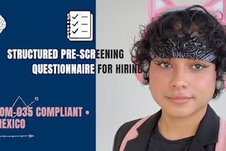 design a structured pre screening questionnaire for hiring