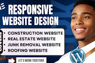 design, construction, roofing, plumbing, handyman junk removal website