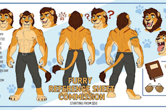 furry reference sheet furry ref sheet fursona oc art anthro character design