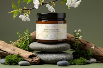 design skincare packaging and labels for creams and serums