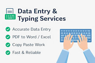 do accurate data entry and typing work