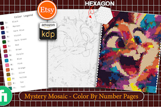 create mystery mosaic color by number book for adults