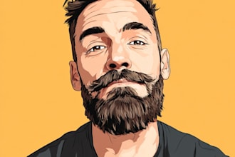 draw amazing vector cartoon portrait