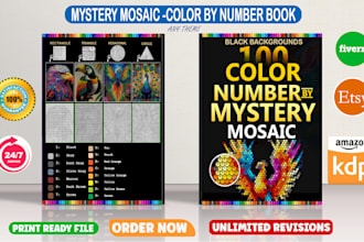 design mystery mosaic color by number pages for adults