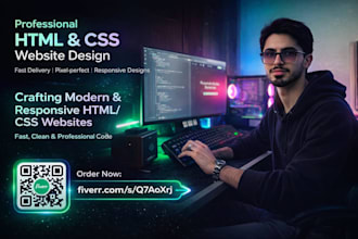 create a clean and responsive HTML CSS website