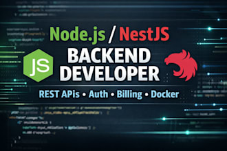 build or fix nodejs and nestjs rest apis
