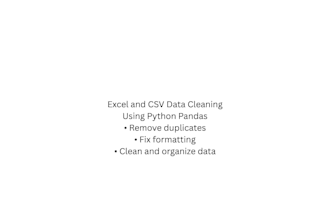 clean and analyze excel and CSV data using python pandas
