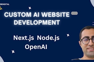 develop ai website, ai saas, ai web application