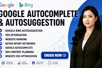 google autocomplete, bing,autosuggestion,keyword research,ranking for ur website
