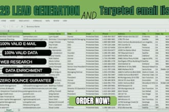 do b2b lead generation with targeted b2b leads and email list