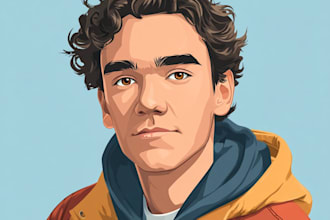 create simple cartoon portrait