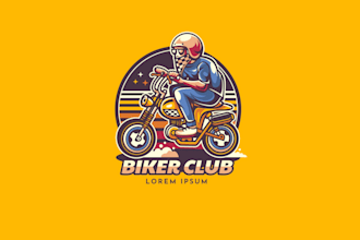 create high quality and beautiful bike racing logo design