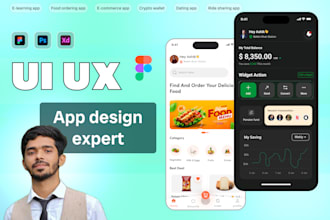 design mobile app UI UX app store screenshots in figma