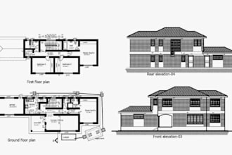 create professional floor plans and elevations in chief architect or autocad