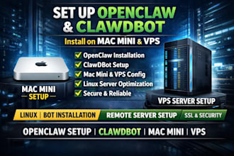 develop open claw, setup and secure openclaw installation with server deployment