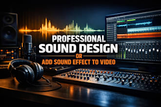 do sound design, sound effect, foley, mix 51, stereo, dolby for your video