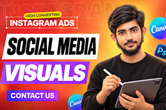 design creative visuals for instagram and facebook