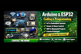 do arduino, esp32 coding and programming