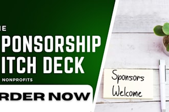 design investor ready sponsorship proposal pitch deck, sponsorship presentation