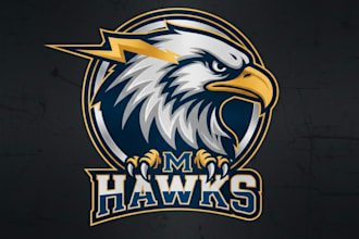 make wonderful style for eagle mascot logo design service