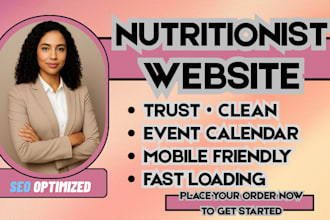 nutritionist website, dietitian website, health coach website, wellness website