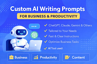 write custom ai prompts for business and productivity