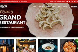 design restaurant website online food ordering system delivery service website