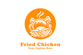 create awesome and gorgeous fried logo design