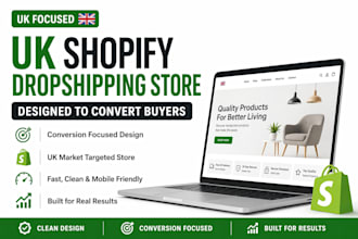 build a UK shopify dropshipping store designed to convert buyers