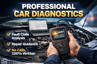 car diagnostics and written repair guidance