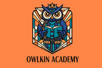 design awesome style with owl unique style mascot logo design