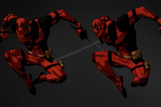 do 3d character, background, game assets