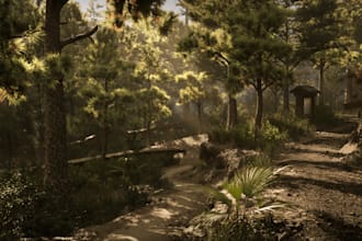 design 3d game environment, metaverse environment, level design, in unity 3d ue5