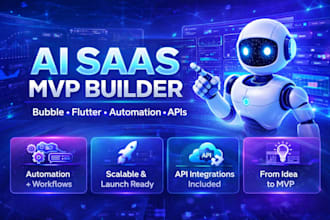 build your ai powered saas mvp with flutter or bubble no code workflow automate