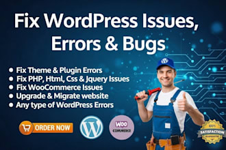 fix wordpress issues, wordpress errors, bugs, wordpress help