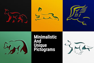 create you a simple and unique animal pictogram