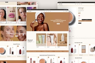 redesign your shopify beauty or skincare store fo high converting cosmetic brand