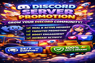 boost your discord server engagement and members, discord server promotion