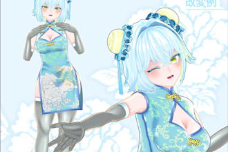 create 3d character modeling, vrchat avatar, 3d model, 3d vtuber animation