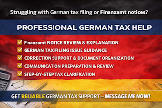 resolve german tax filing issues and finanzamt notices