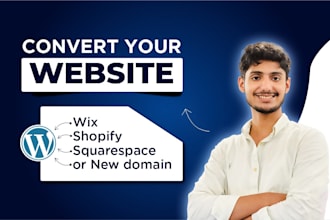 migrate wix, shopify or squarespace to wordpress professionally