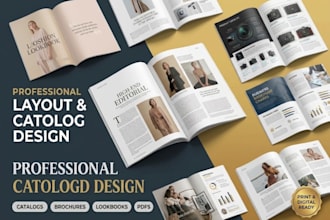 design product catalog, magazine, brochure, lookbook, booklet, and PDF design