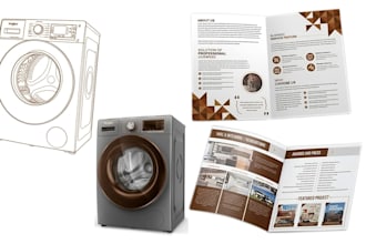 design mordern catalog, booklet, instructional manual, user guide, PDF design
