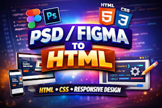 create your website using html css, tailwind css, PSD to html