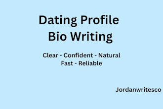 write a high quality dating profile bio that will get you more matches