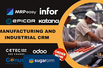 setup katana cetec genius mrpeasy infor epicore zendesk netsuite sugarcrm odoo